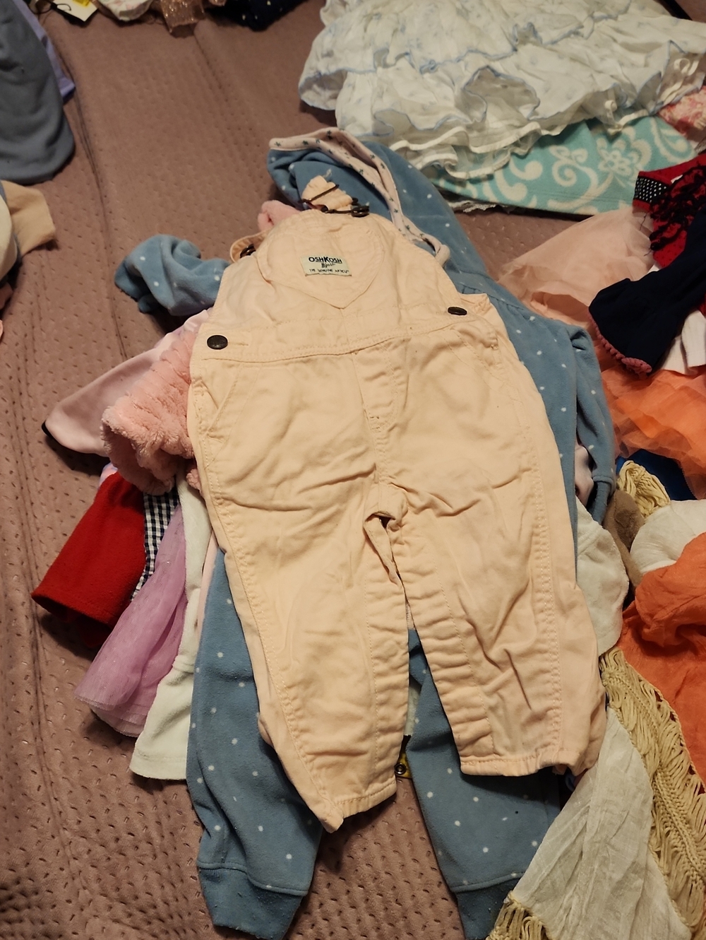 OshKosh B'gosh Light Pink Baby Overalls